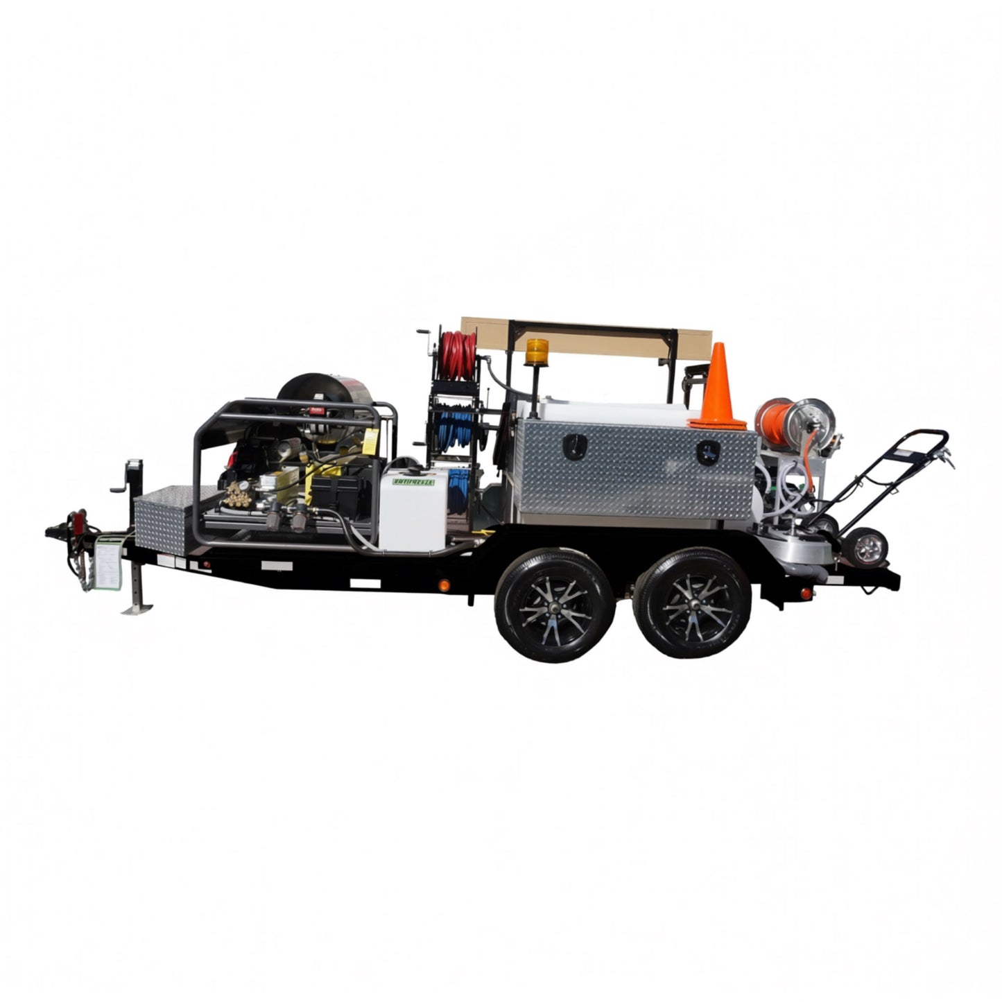 Honda GX690 Pressure Wash Trailer with Soft Wash System - Tandem Axle