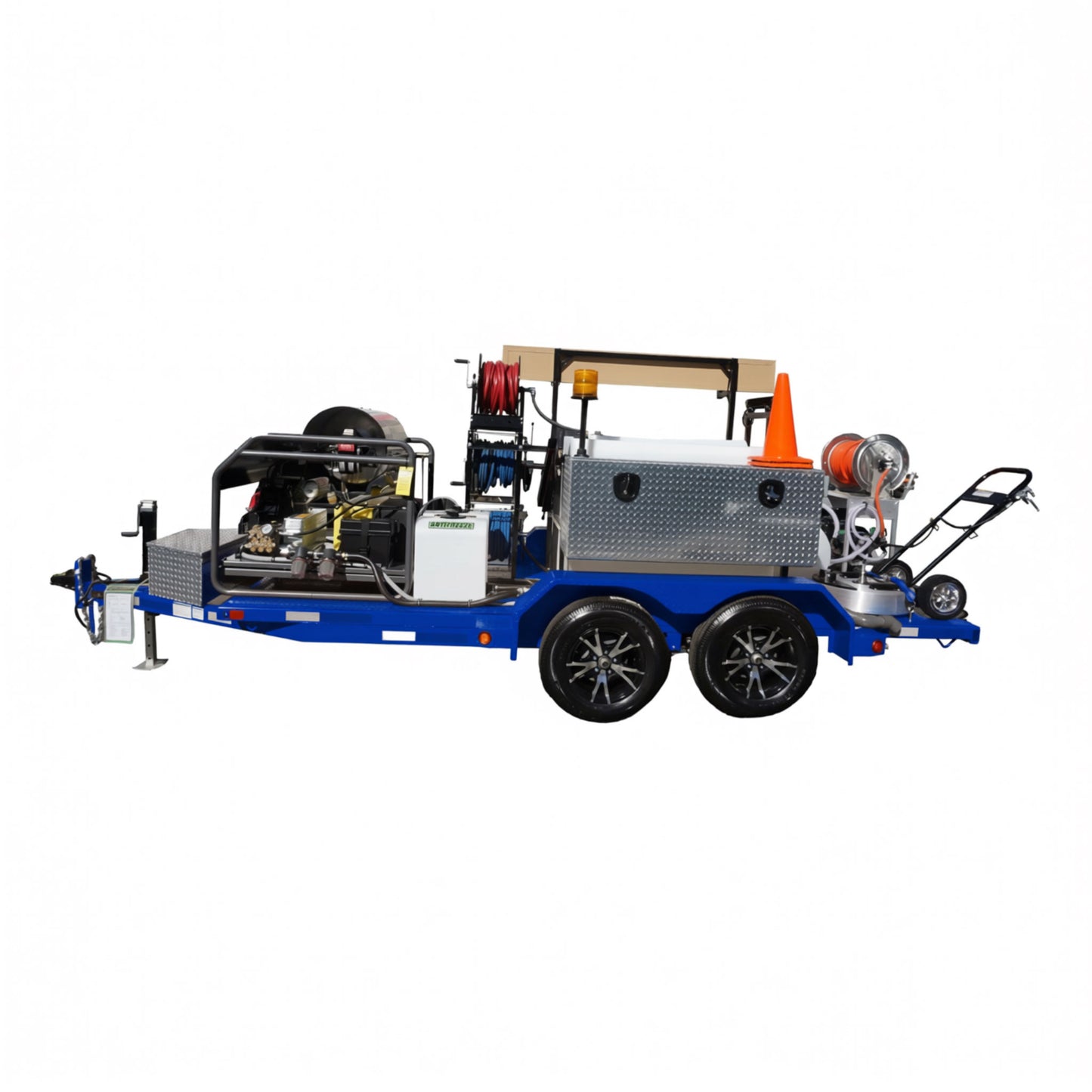 Honda GX690 Pressure Wash Trailer with Soft Wash System - Tandem Axle