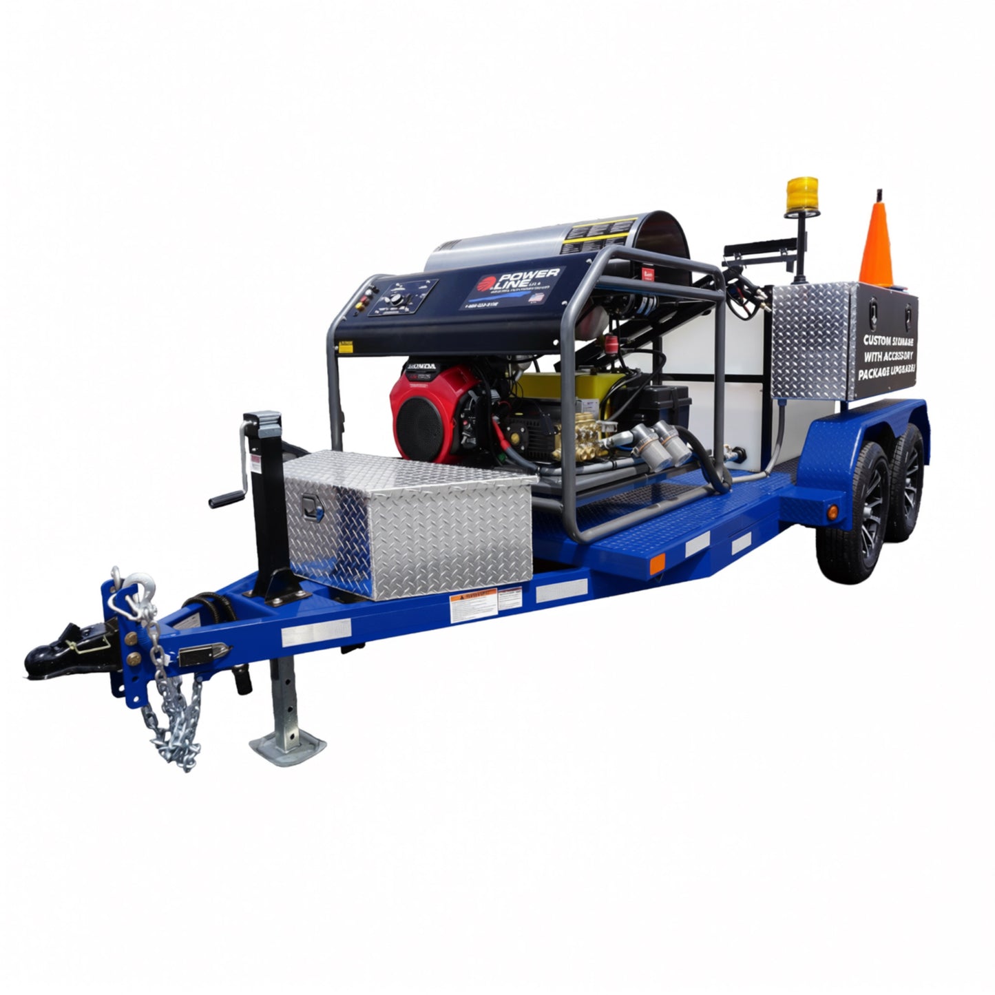 Honda GX690 Loaded Package Pressure Wash Trailer Tandem Axle