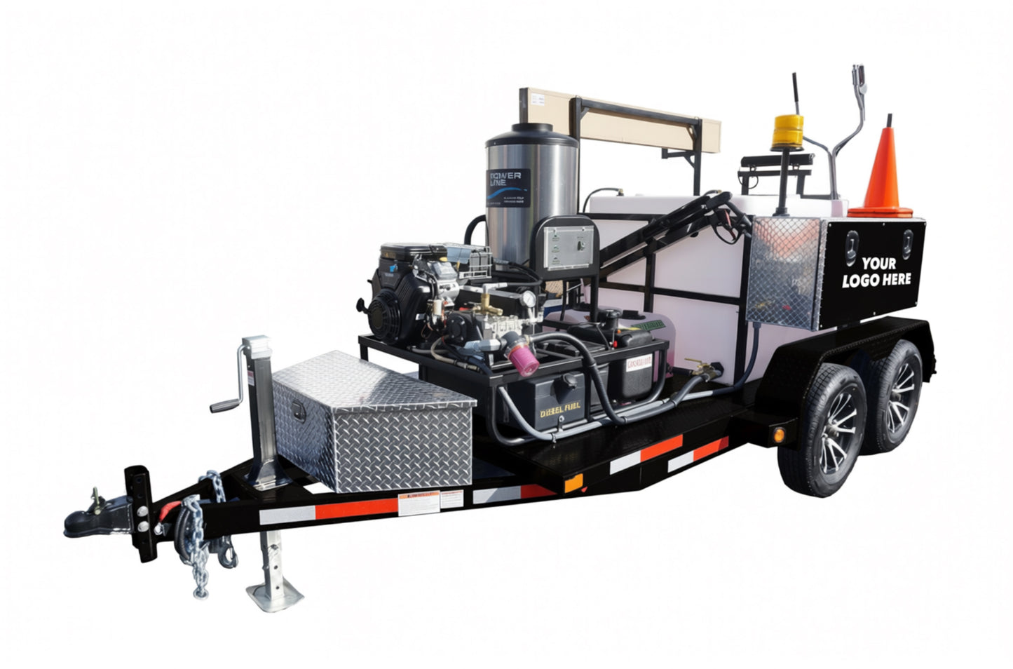 Starter Fully Loaded w/ Branding Package Pressure Wash Trailer Tandem Axle