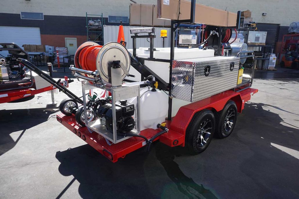 Honda GX690 Pressure Wash Trailer with Soft Wash System - Tandem Axle