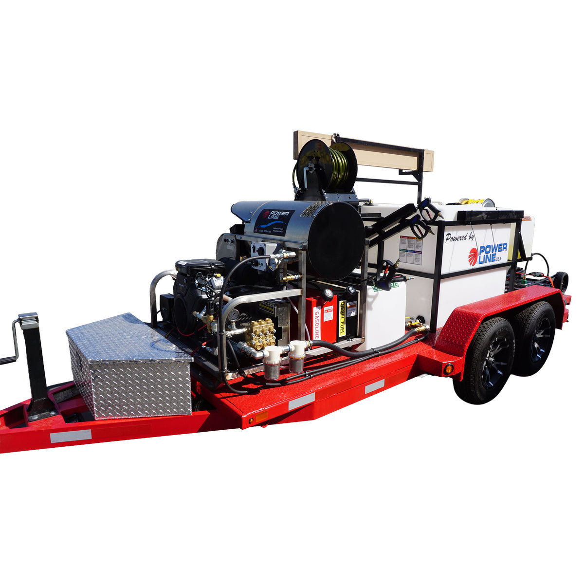 35HP Pressure Wash Trailer with Soft Wash System - Tandem Axle